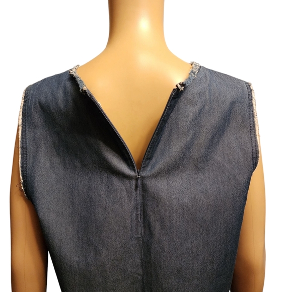 Ann Mashburn Denim Sleeveless Top Size L - Picture 4 of 11